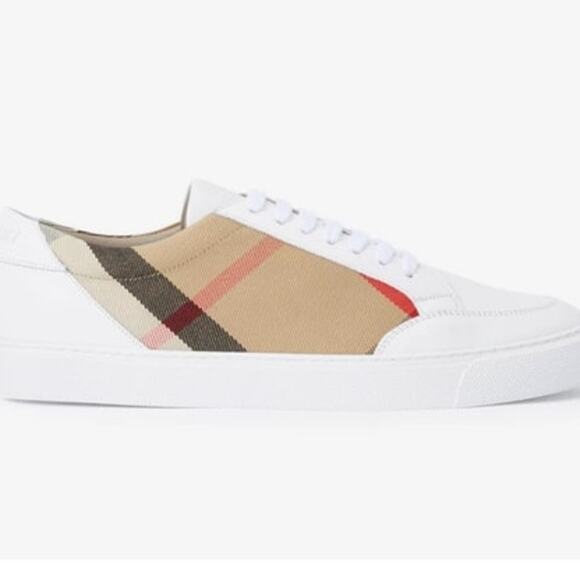 Burberry House Check and Leather Sneakers size 38.5. (8.5) - Picture 1 of 8